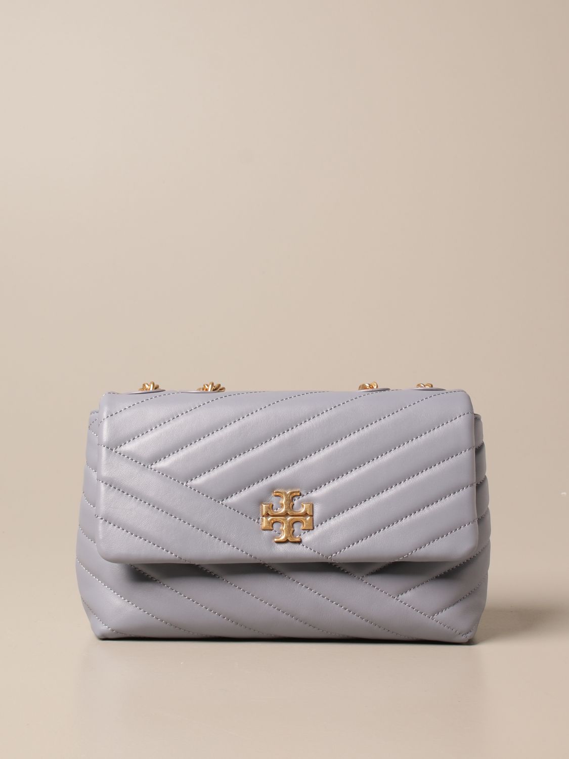 TORY BURCH: Kira bag in quilted leather - Dust | Tory Burch crossbody bags  64963 online on 