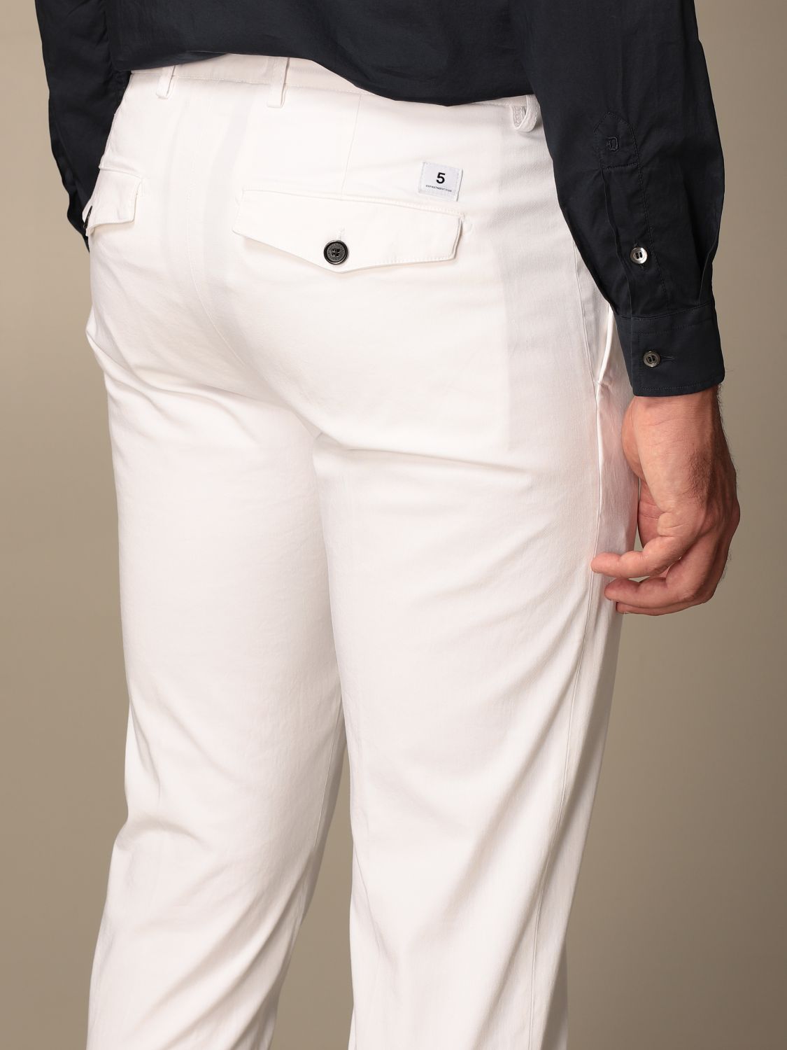 Pantalone Department 5: Pantalone Department Five in cotone bianco 3
