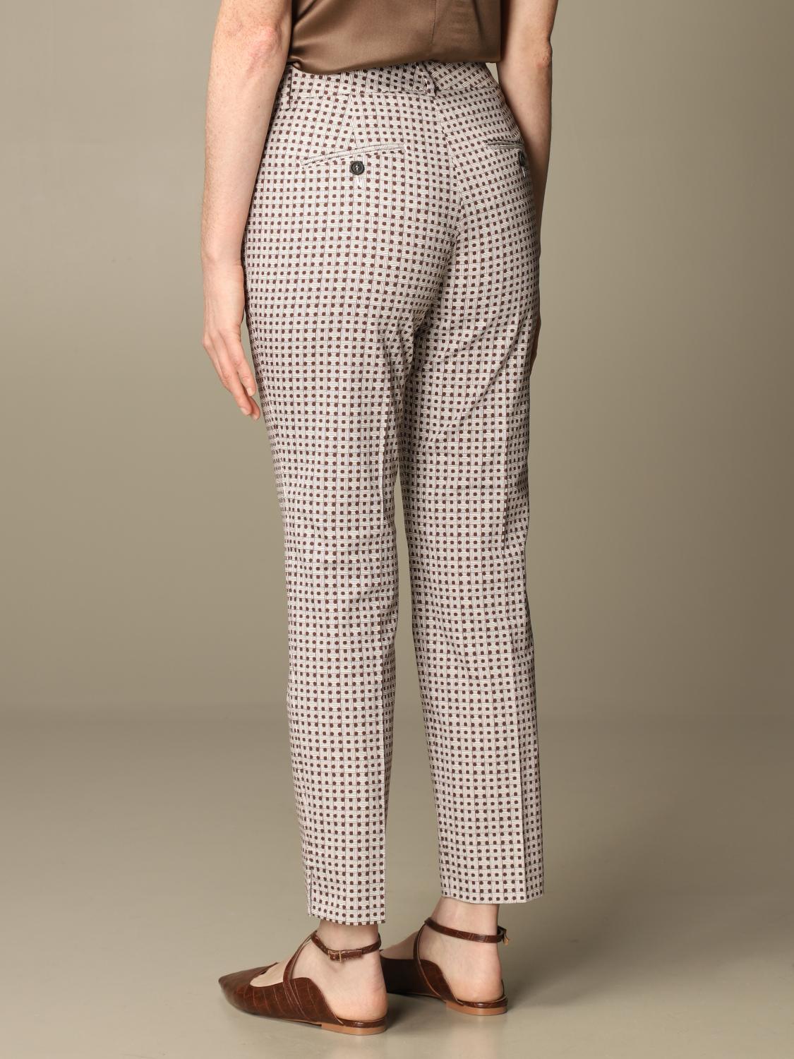 Patterned cotton trousers Clearance