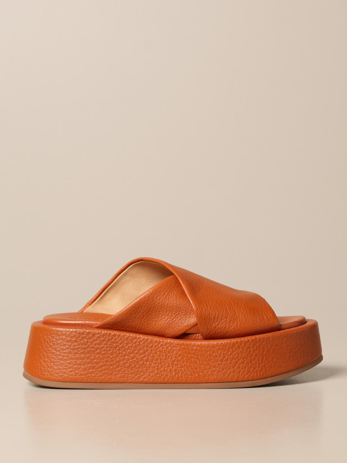 sandales plates rouges femme