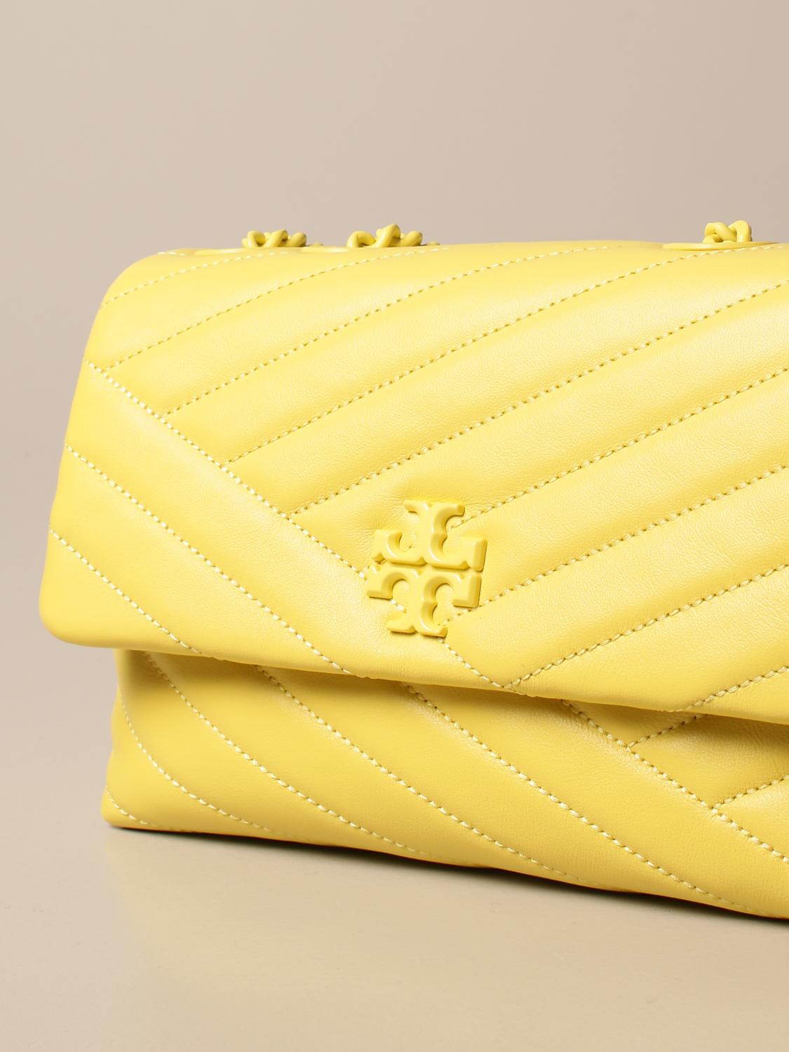 TORY BURCH Kira bag in quilted leather Yellow Tory Burch shoulder