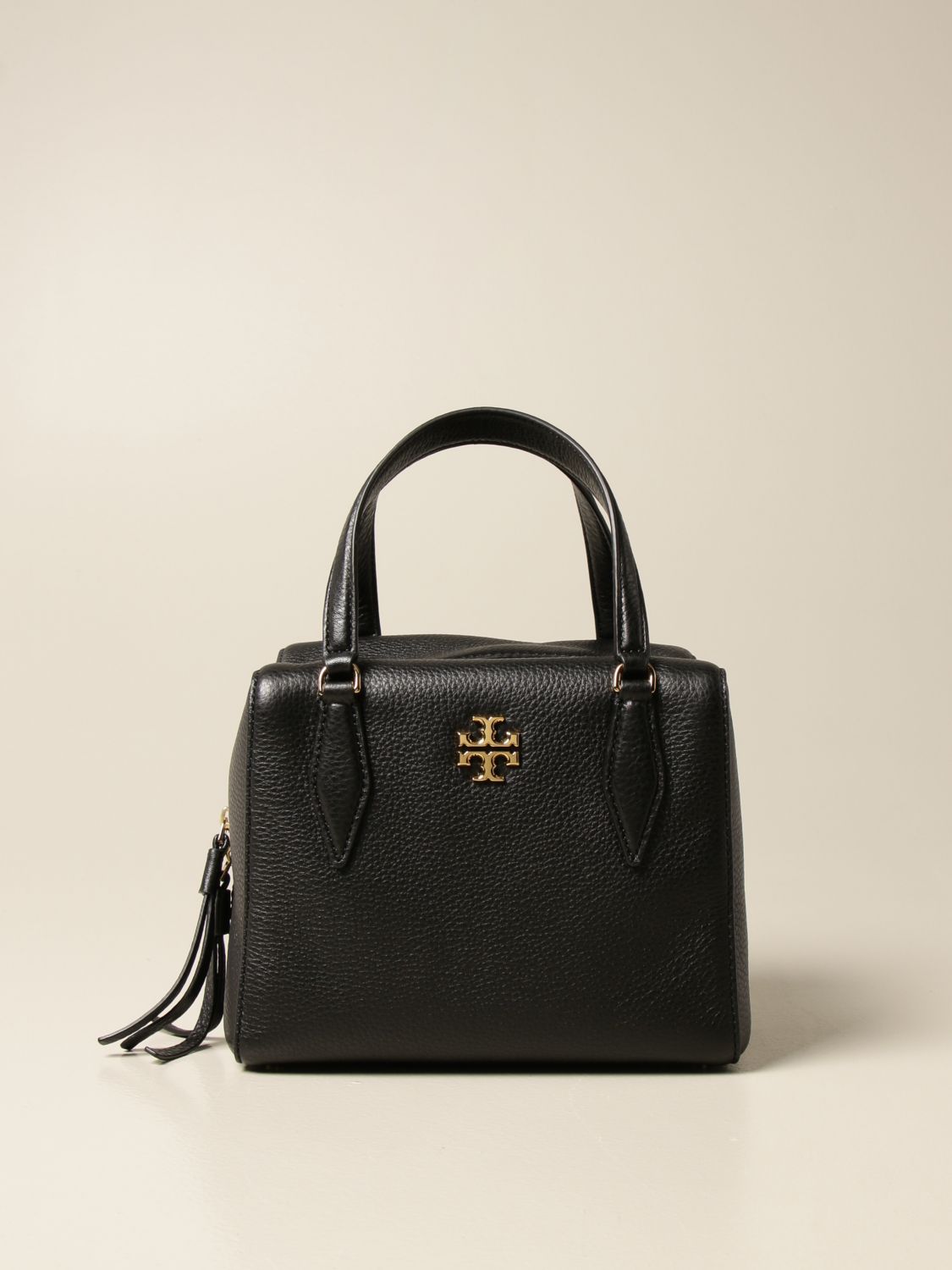 TORY BURCH: Kira Pebbled bag in textured leather - Black