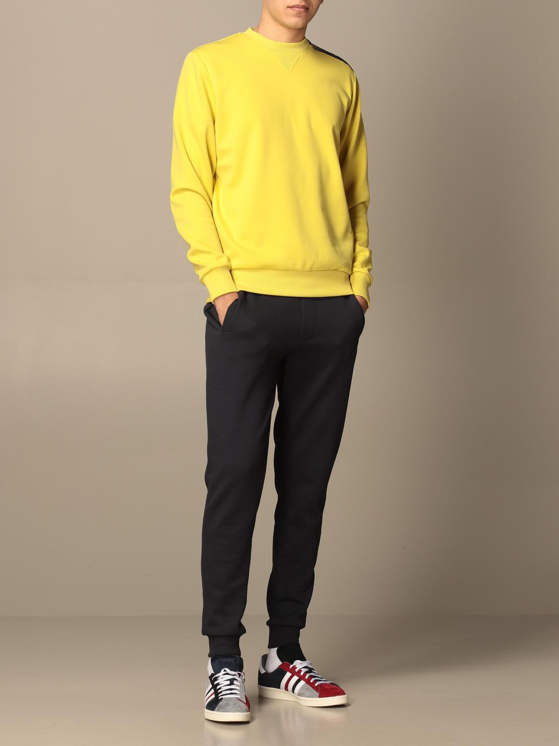 COLMAR: Felpa a girocollo basic in cotone - Giallo | Felpa Colmar 8207 4VW  GIGLIO.COM