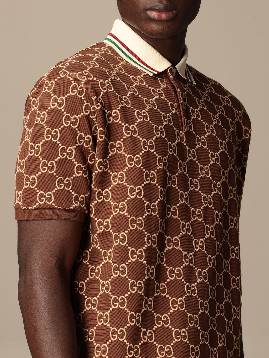 Jeg er stolt Reproducere Initiativ GUCCI: polo shirt with all-over GG Supreme logo | Polo Shirt Gucci Men  Brown | Polo Shirt Gucci 598956 XJB0U GIGLIO.COM
