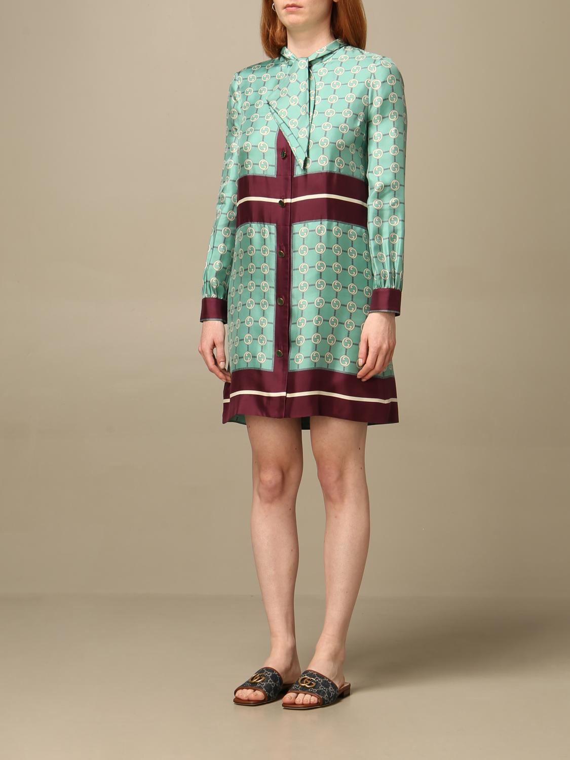 GUCCI: Vestido mujer - Verde | Vestido Gucci 633275 ZAFP9 GIGLIO.COM