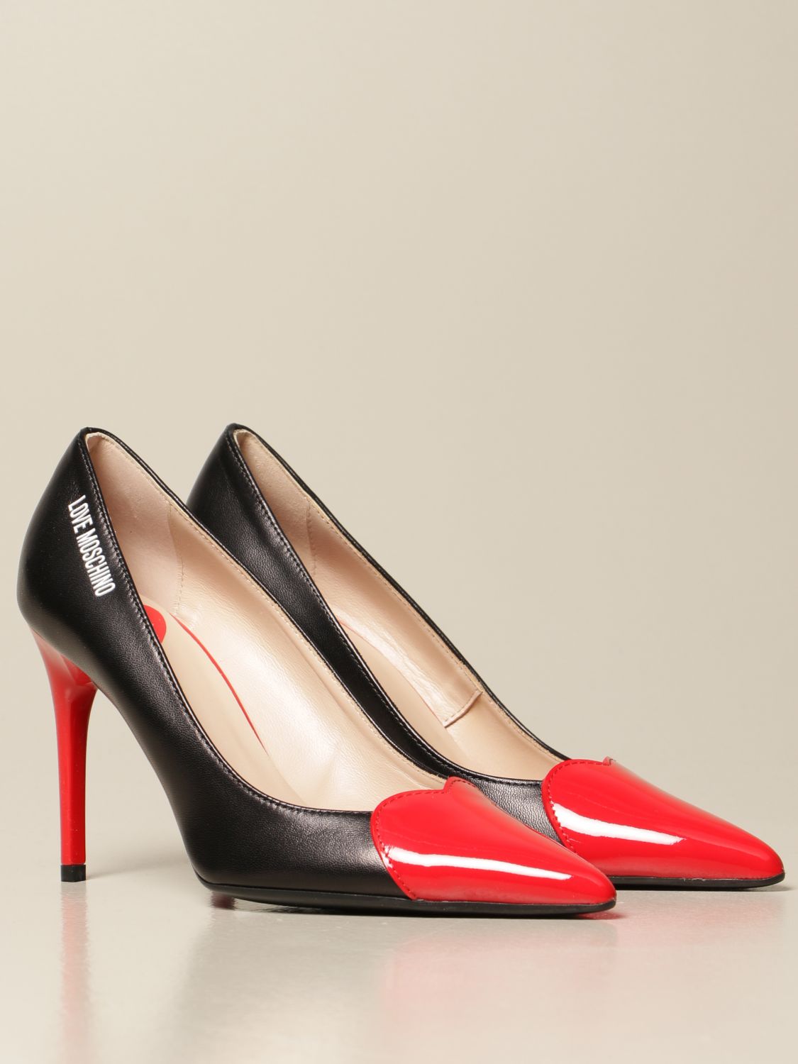 LOVE MOSCHINO: pumps in leather - Black | Love Moschino pumps JA10089G1CIAR online