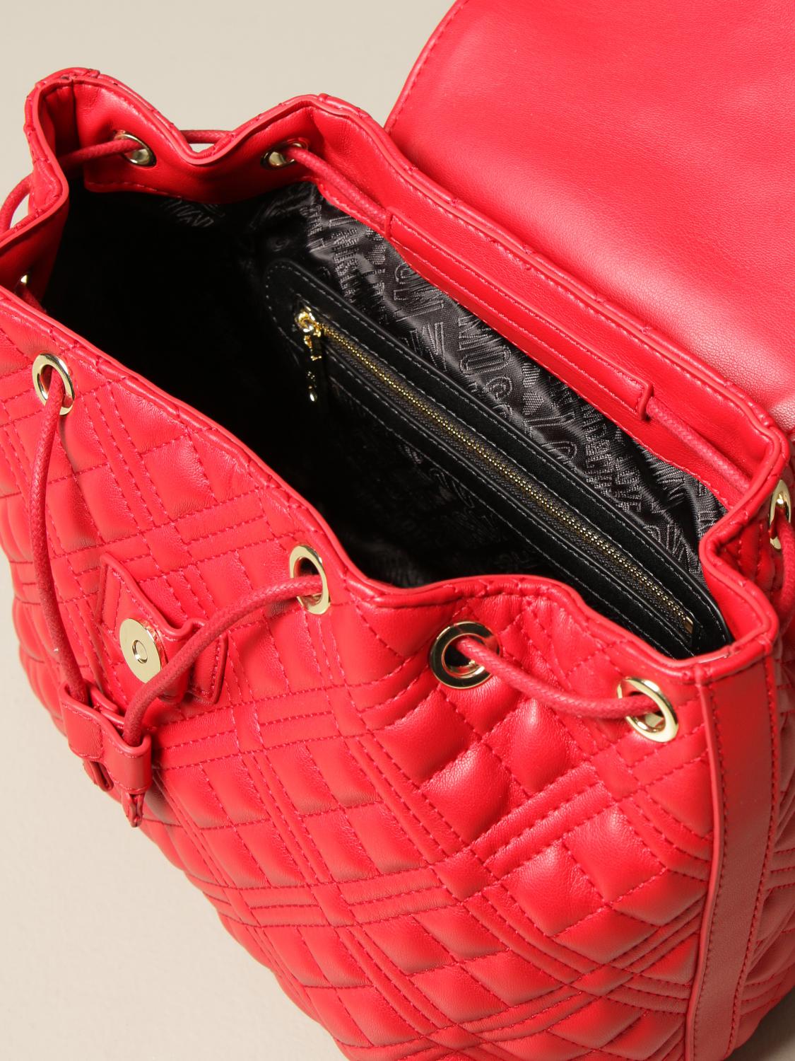 love moschino red backpack