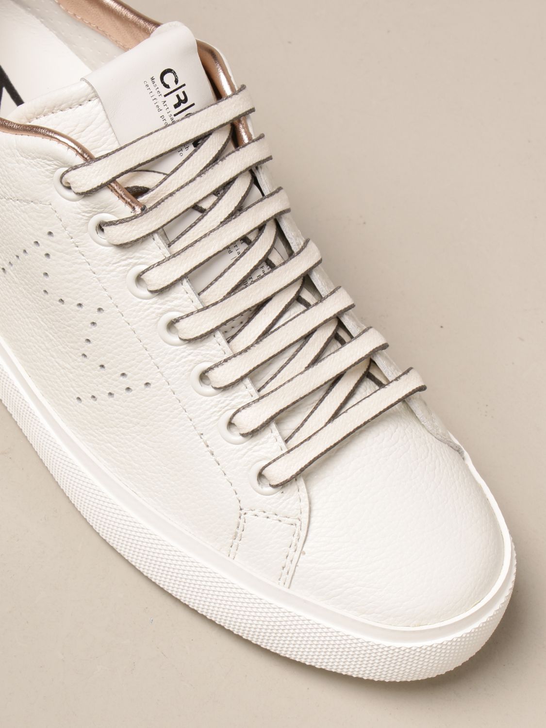 Leather Crown Shoe model sneaker tied WLC178-1-NERO/CAVALLINO - Bemymood