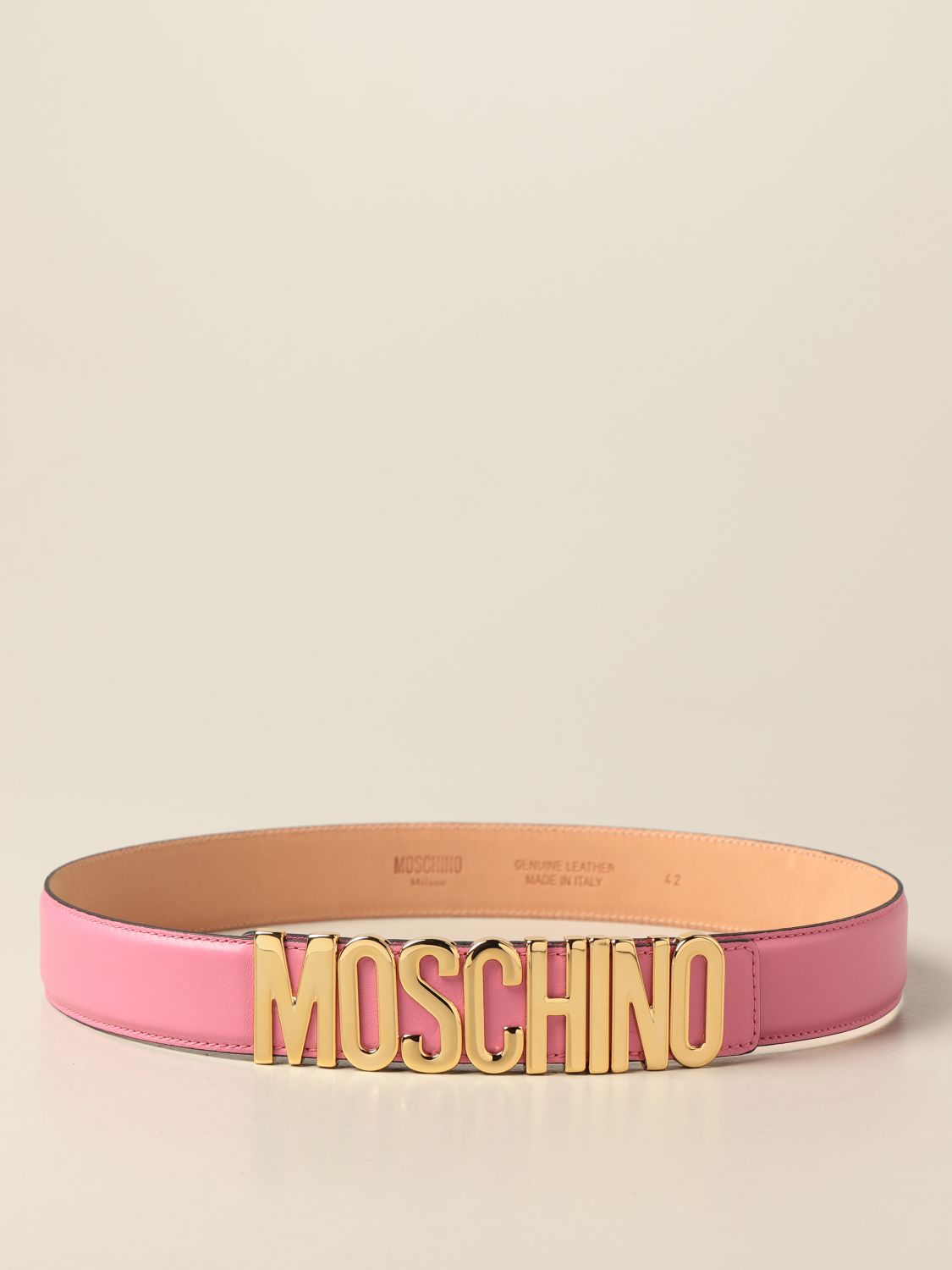 Ladies Women Fashion Letters MOSCHINO Belt Alloy Smooth Belt Buckle Waistband
