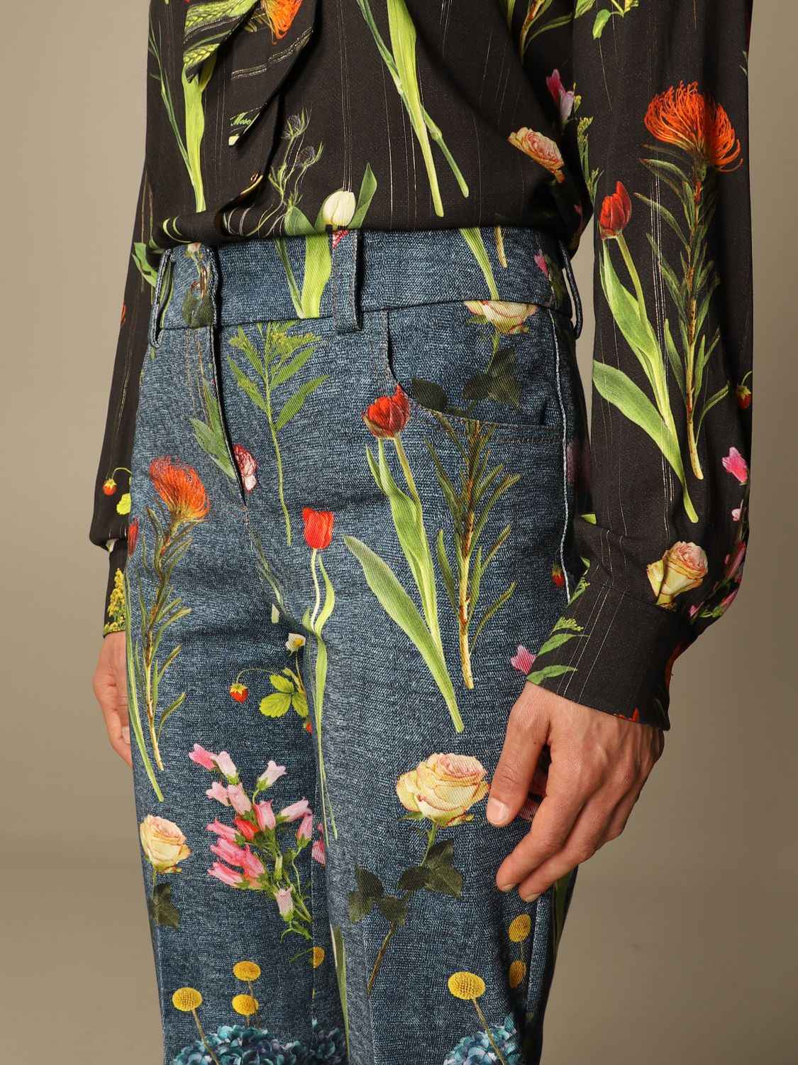 moschino pattern jeans
