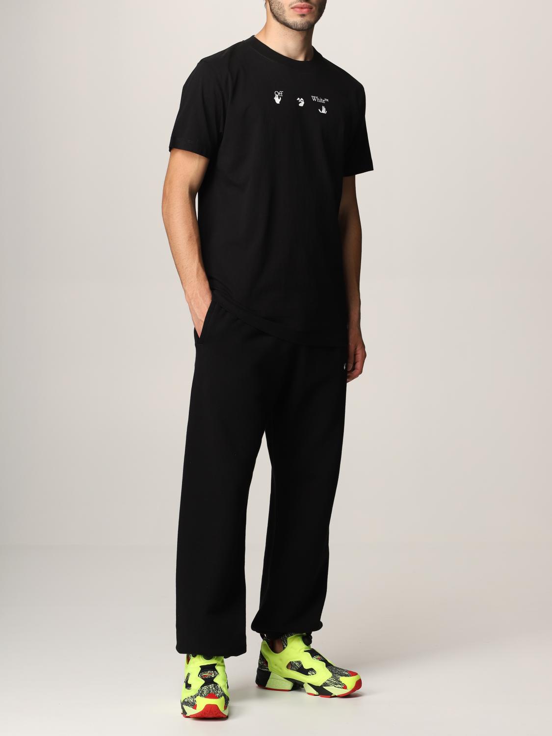 Off White cotton t-shirt with logo 