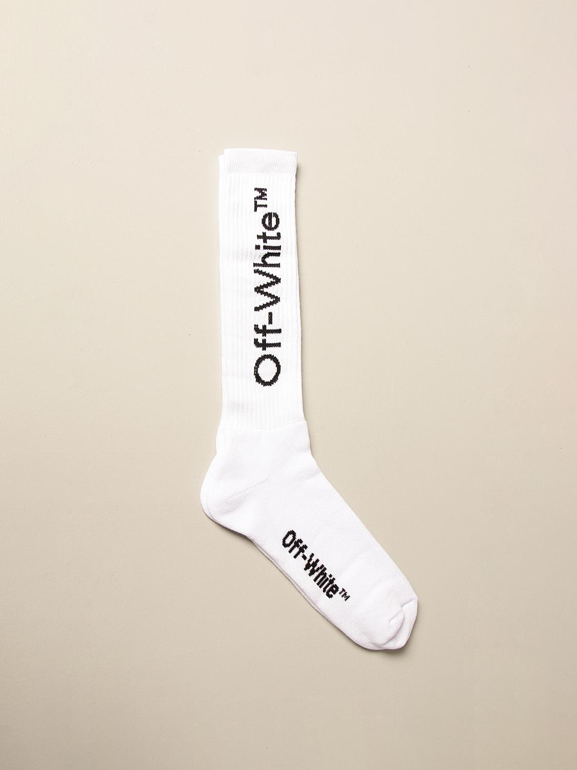 WHITE DIAG SOCKS in white