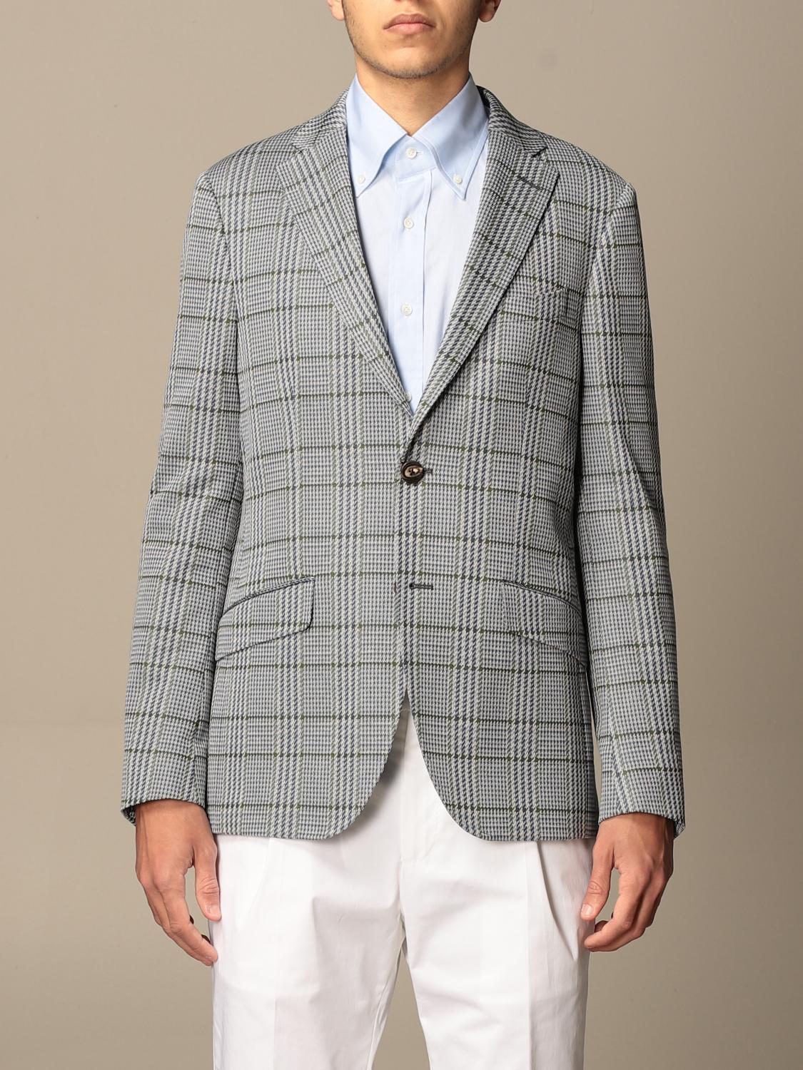 ETRO: single-breasted jacket with check pattern - Multicolor 