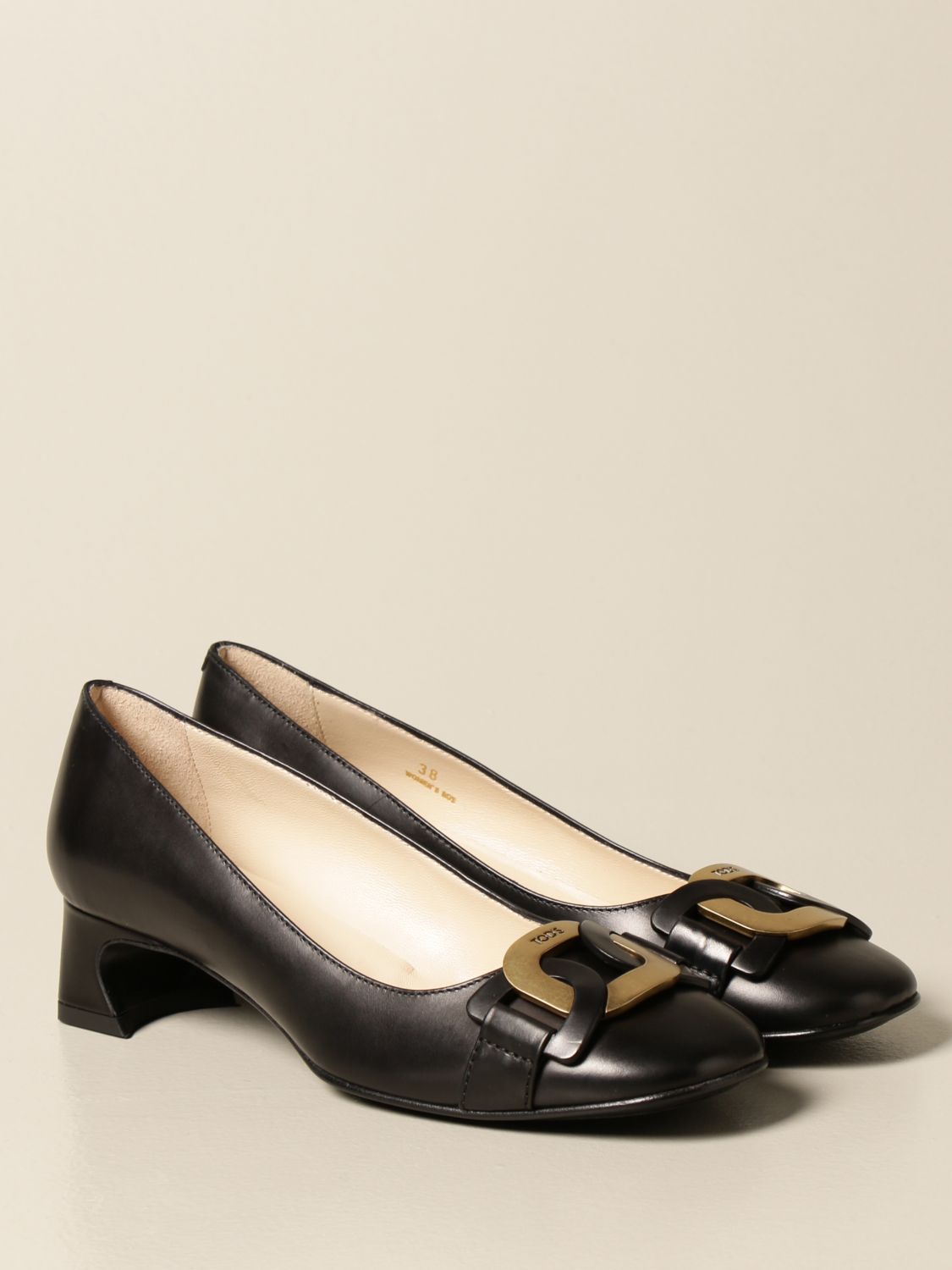 Tods Outlet: Ballerina Tod's in pelle con catena | Ballerine Tods Donna  Nero | Ballerine Tods XXW85C0EG00 NF5 GIGLIO.COM
