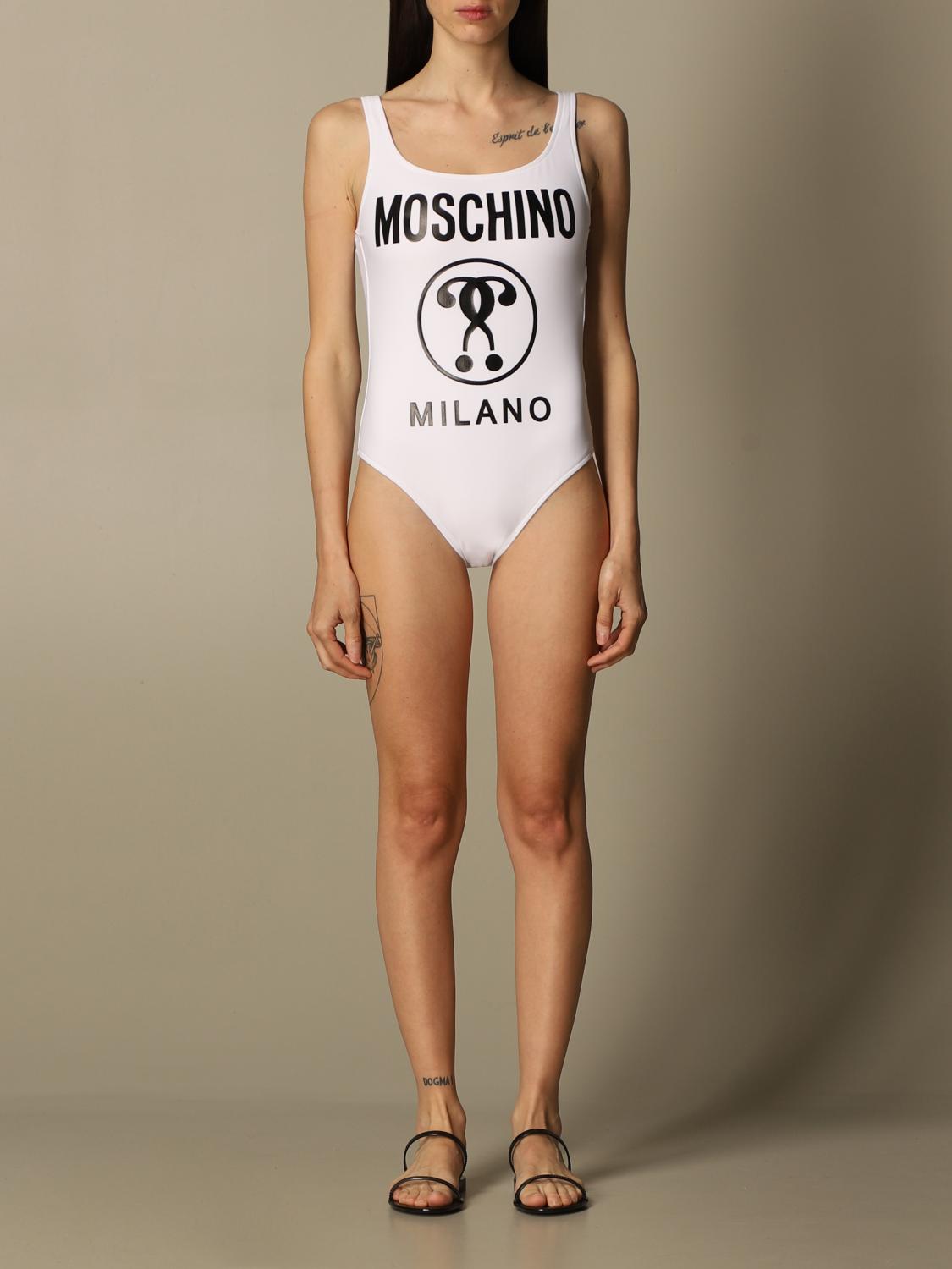 white moschino swimsuit