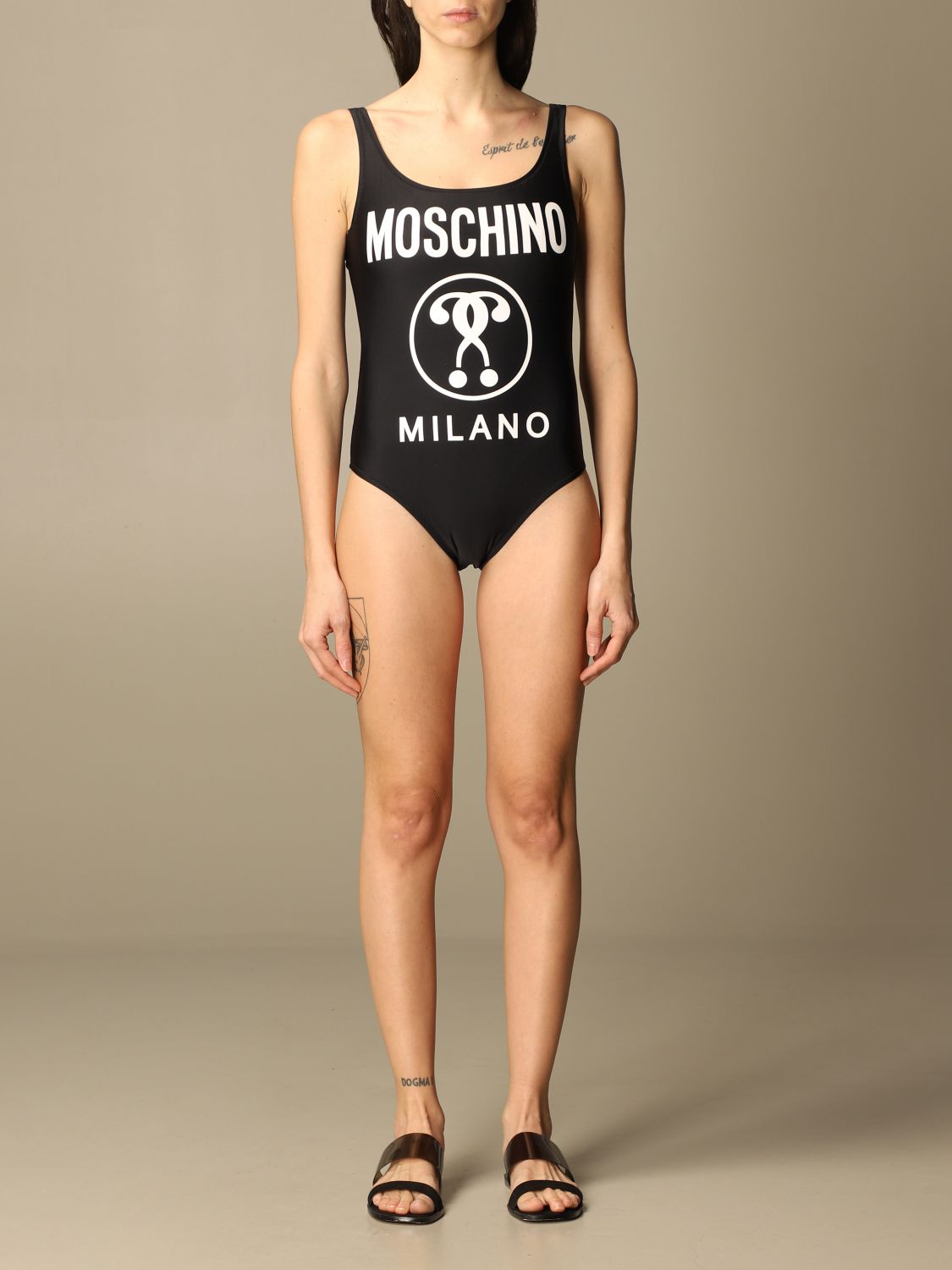 black moschino swimsuit