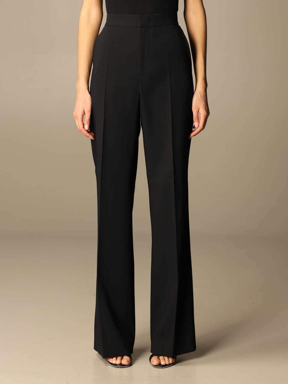 Classic trousers with high-waisted