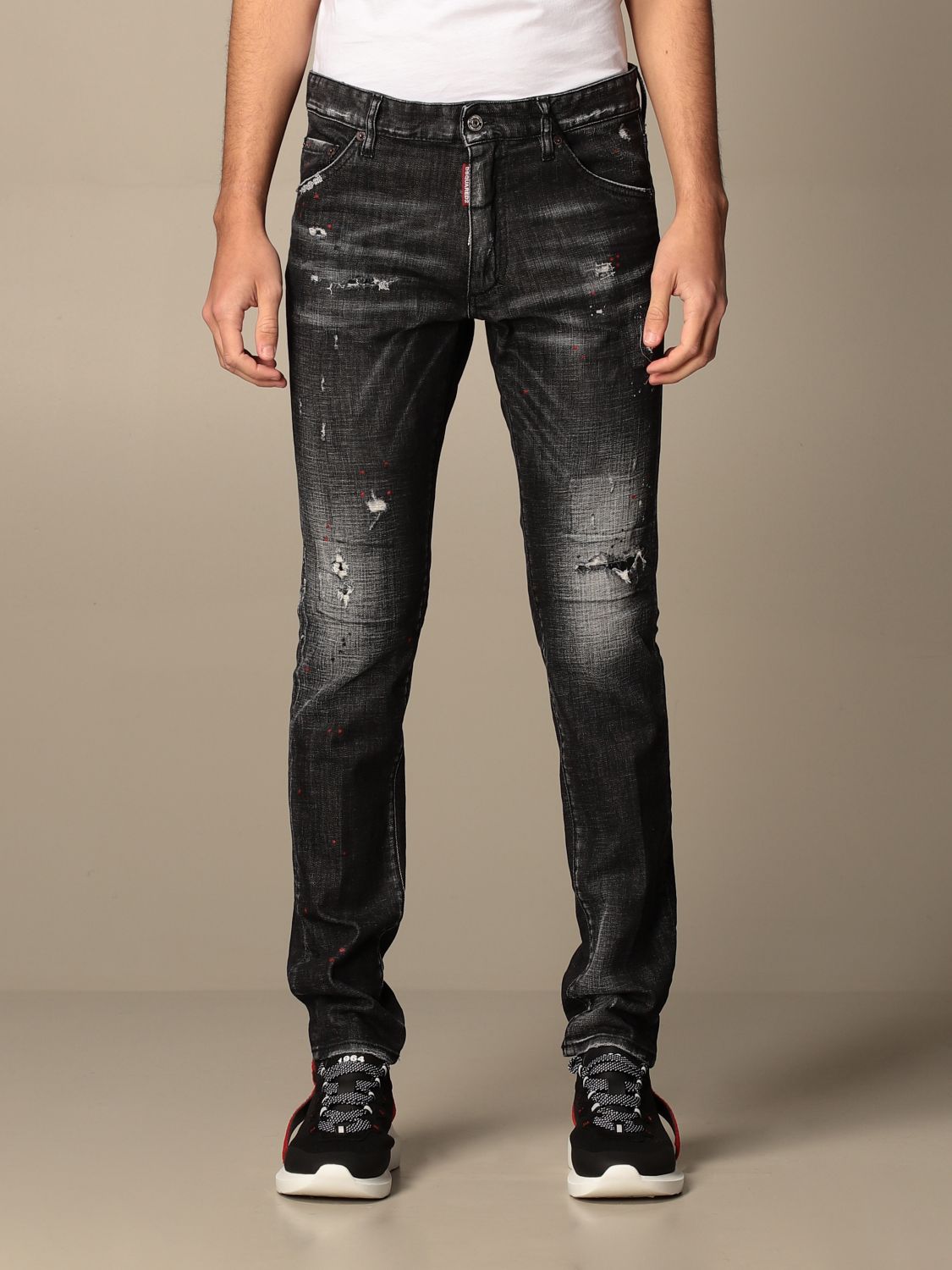 Dsquared2 Jeans In Denim With Tears Black | ModeSens