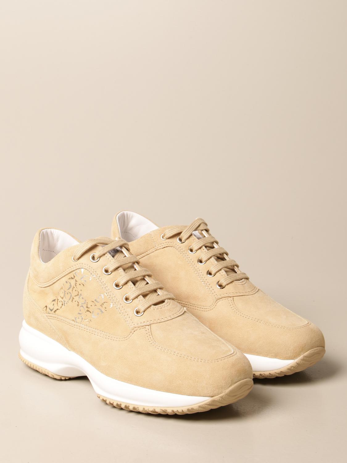 Sneaker Hogan Interactive in nabuck Cuoio | The Mooder