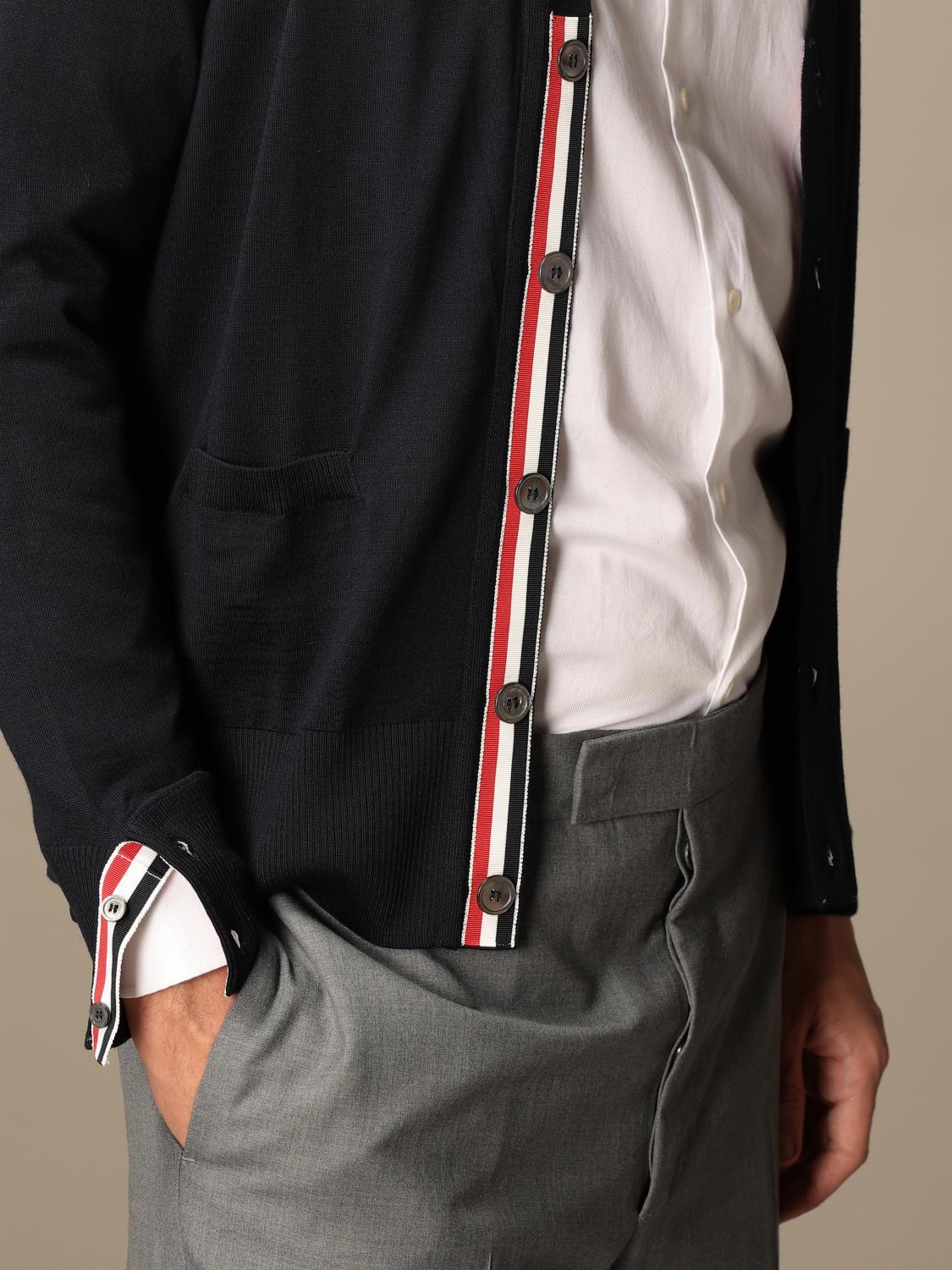 thom browne cardigan navy