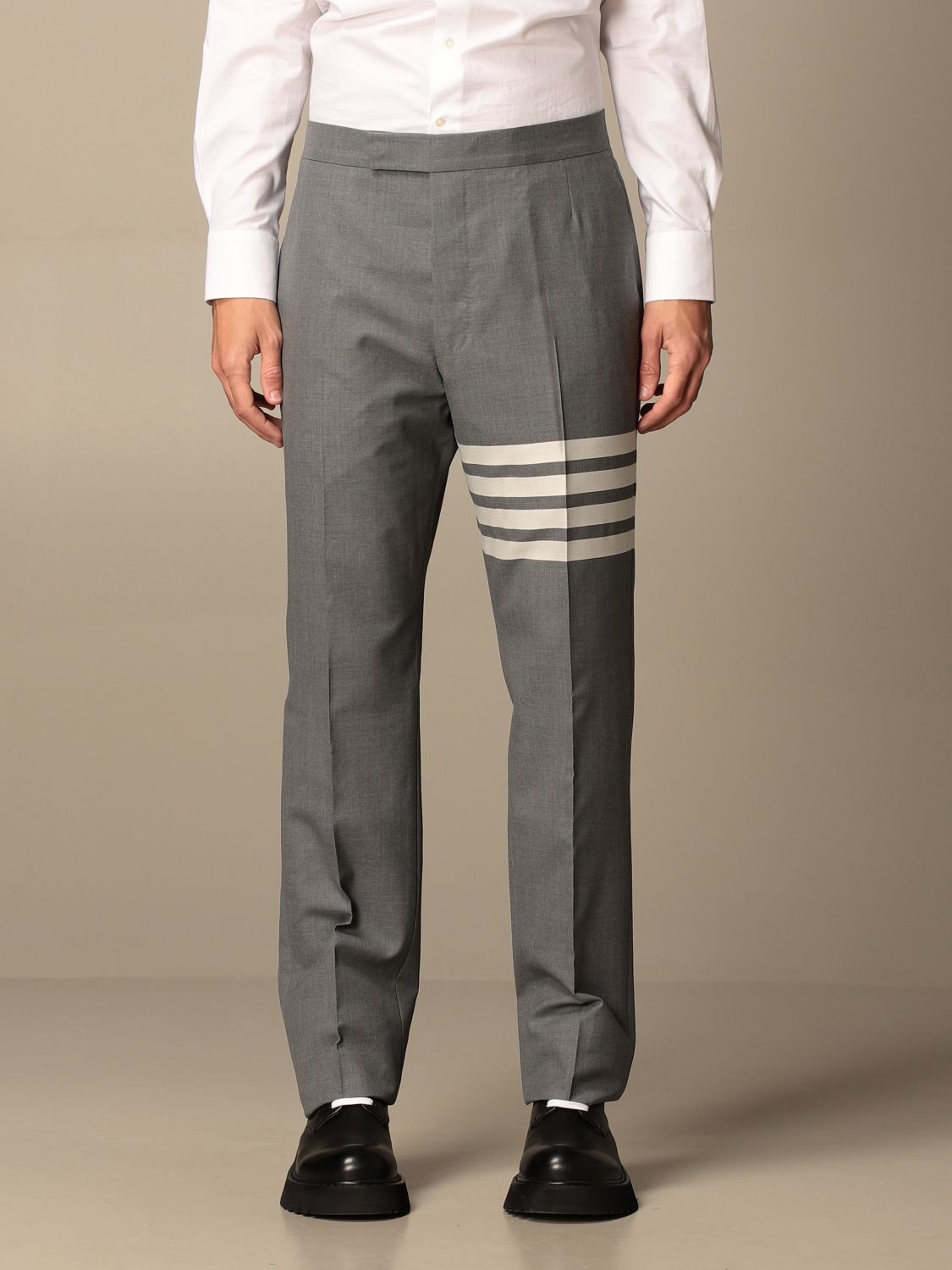 Thom Browne Gray 4Bar Trousers  SSENSE