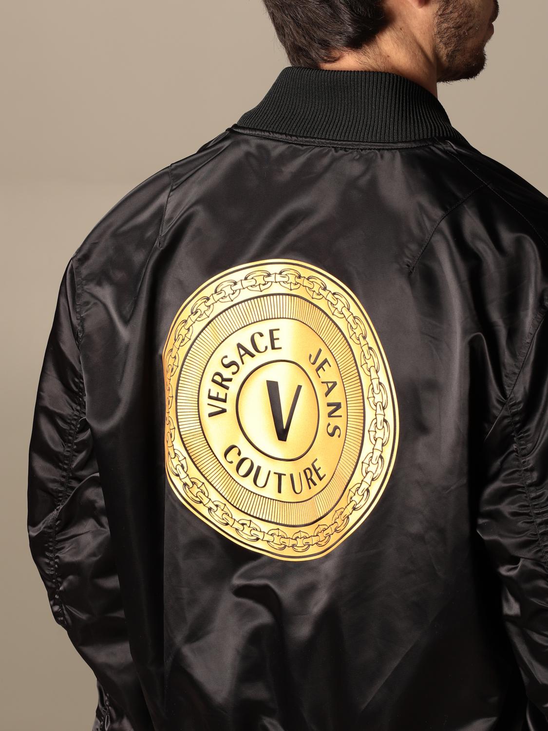 VERSACE JEANS COUTURE: reversible nylon jacket with baroque