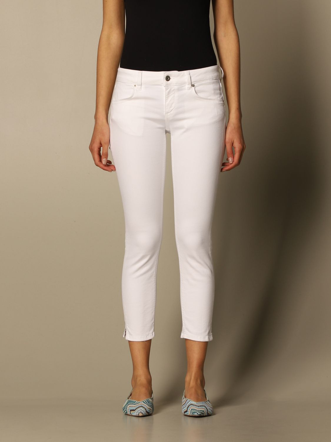 bro Start frisk Dondup Outlet: cropped jeans in denim | Jeans Dondup Women Pink | Jeans  Dondup DP560DDBS0026DPTD GIGLIO.COM