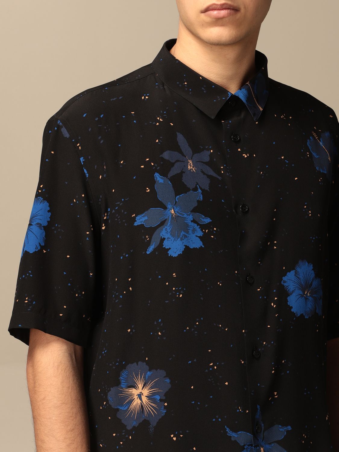 saint laurent hibiscus shirt