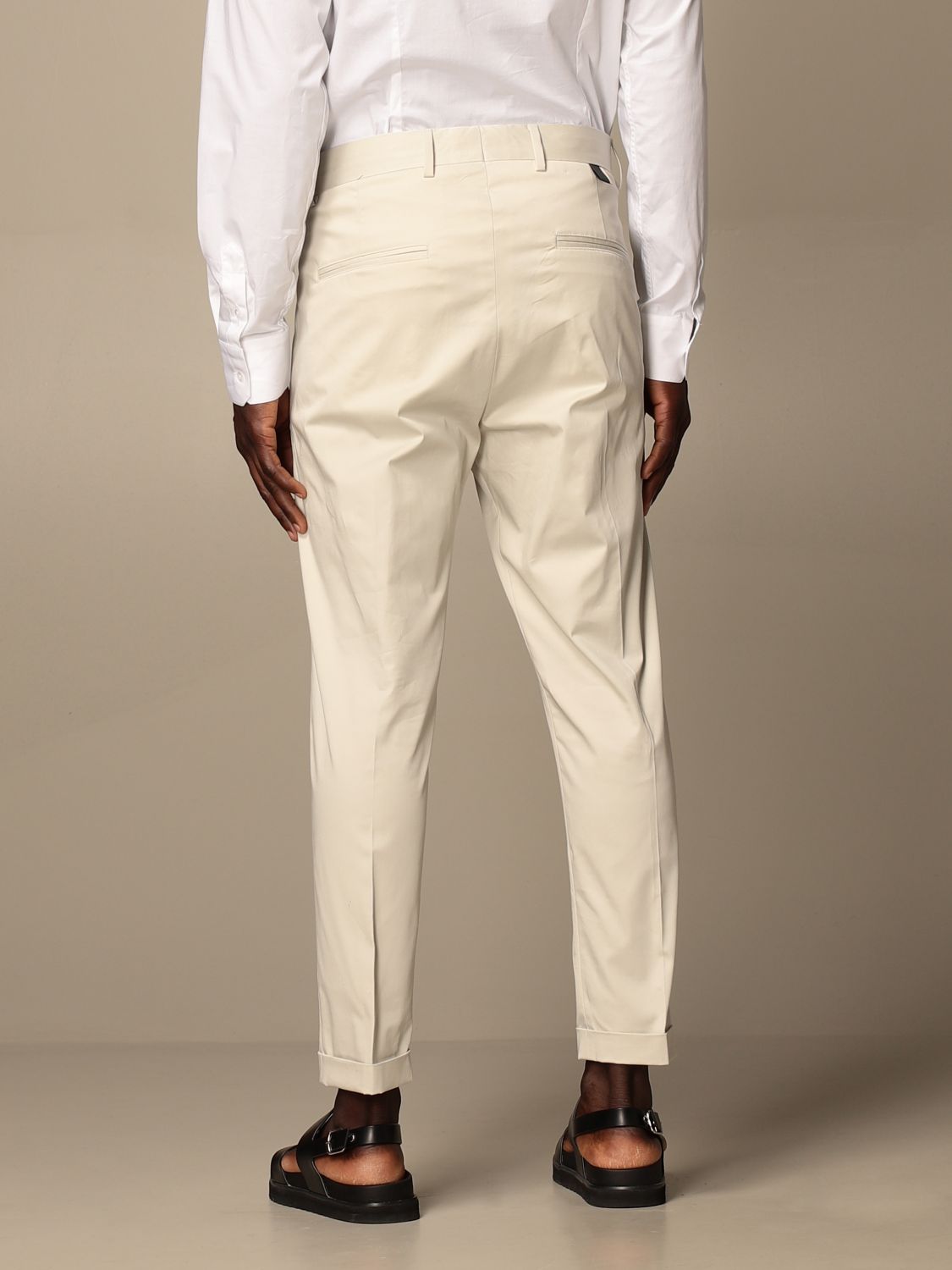 LOW BRAND: Classic pants with america pockets - Ice | Low Brand pants ...