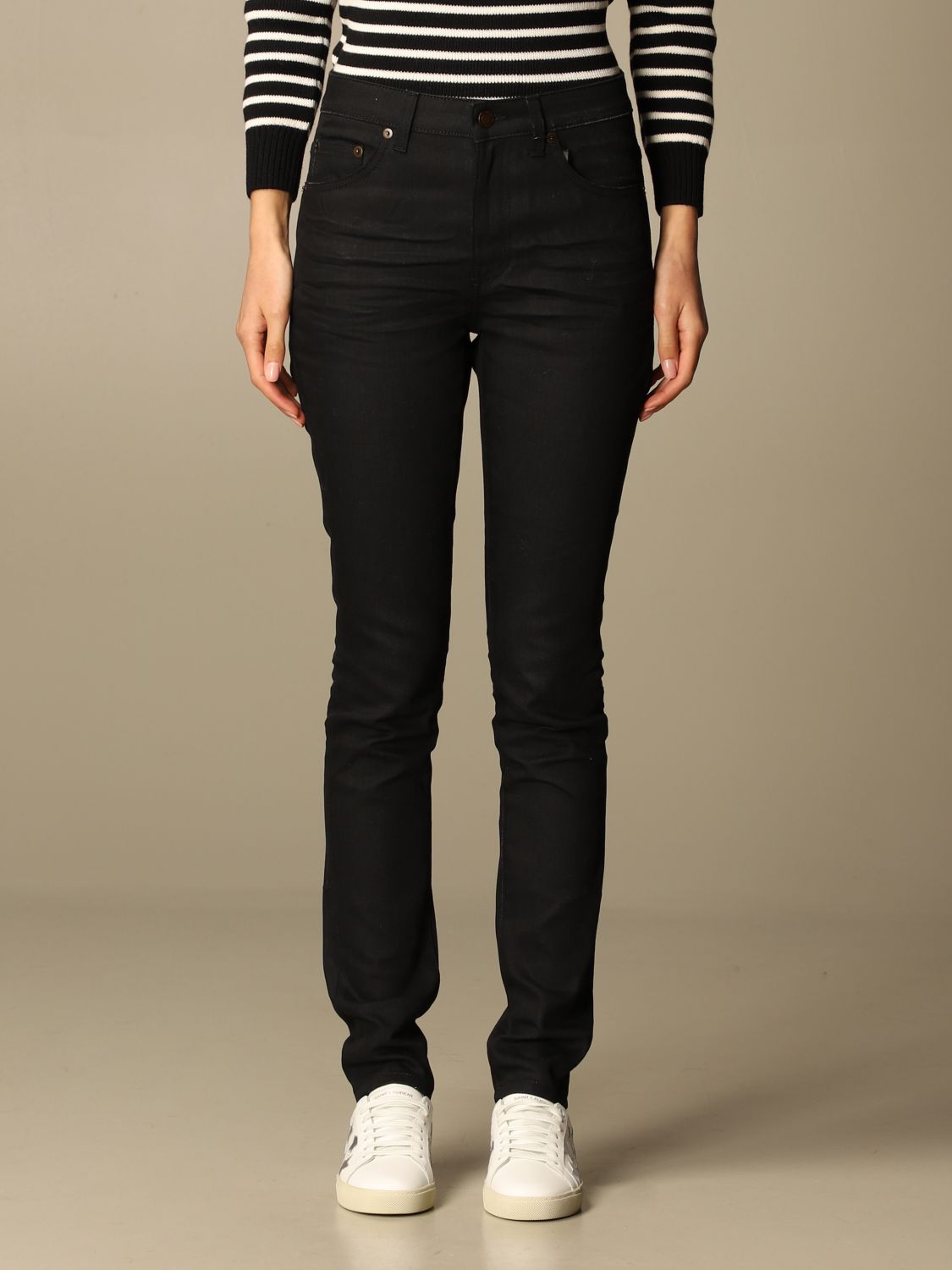 successor auxiliary alliance SAINT LAURENT: jeans in dark denim - Denim | Saint Laurent jeans 527379  YO500 online at GIGLIO.COM
