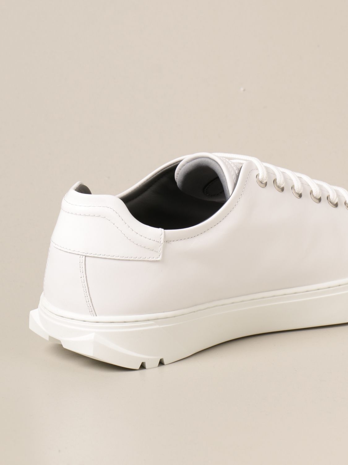 SALVATORE FERRAGAMO: Cube Sneakers In Leather | Sneakers Salvatore ...