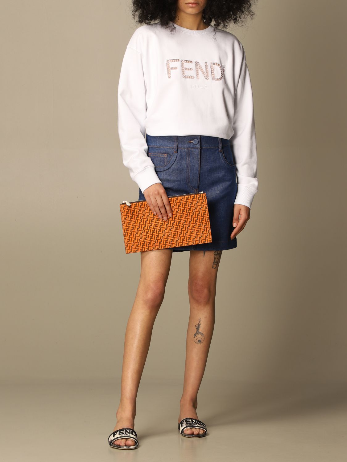 fendi skirt and top