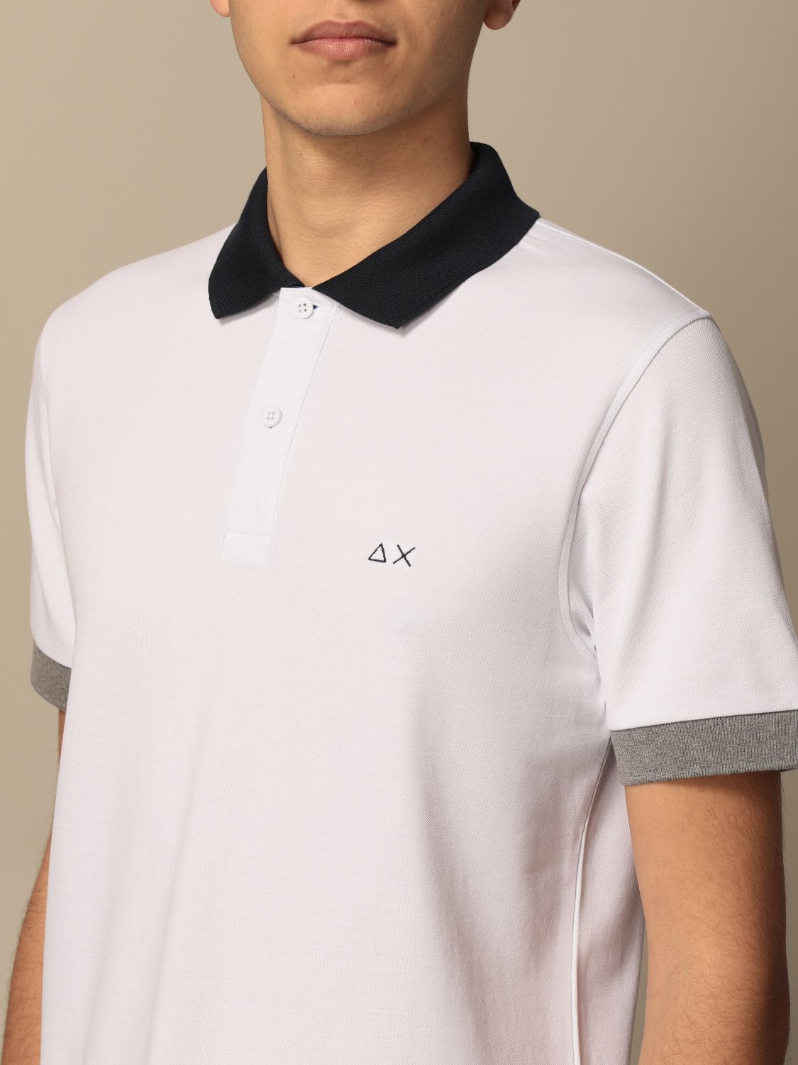 Polo shirt Sun 68: Sun 68 cotton polo shirt with logo white 3