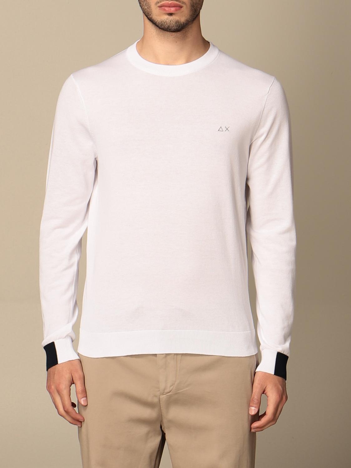 SUN 68: Maglia a girocollo basic - Bianco | Maglia Sun 68 K31106 GIGLIO.COM
