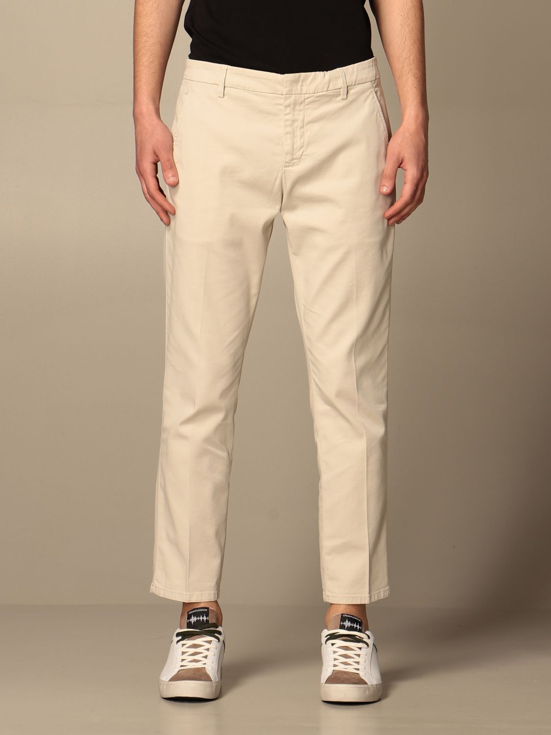 Giglio.com Abbigliamento Pantaloni e jeans Pantaloni Pantaloni chinos Pantalone chino in misto cotone 