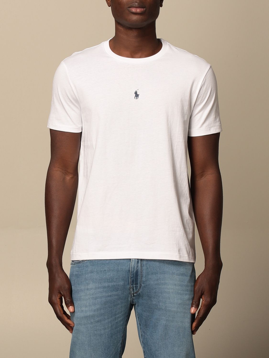 Polo Ralph Lauren Outlet: basic logo t-shirt - White | Polo Ralph Lauren  t-shirt 710839046 online on 