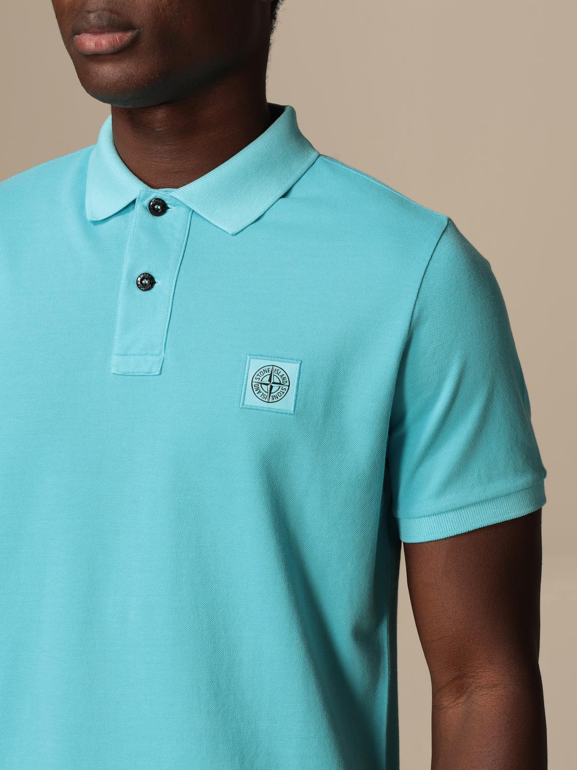 stone island turquoise polo