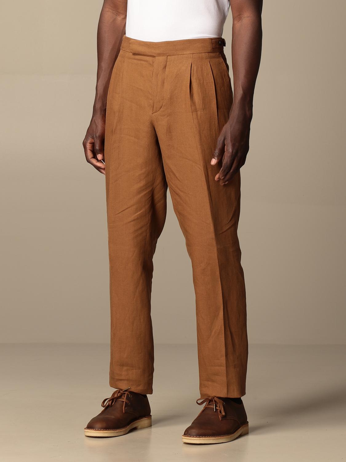 burnt orange trousers mens