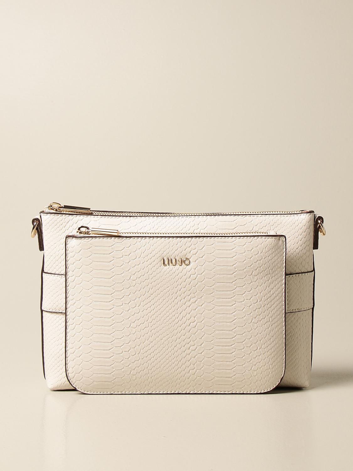 Borsa A Tracolla LIU JO Milano In Pelle Sintetica Marrone/beige – Fodera In Borreguito, Logo In Rilievo, Tracolla Regolabile