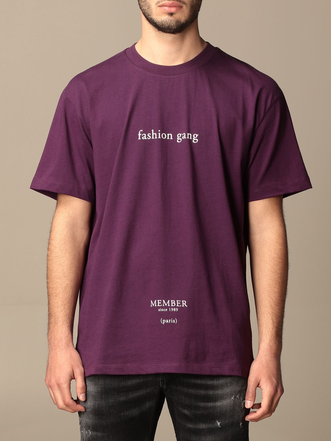 T-shirt Ih Nom Uh Nit: Ih Nom Uh Nit cotton t-shirt with logo violet 1