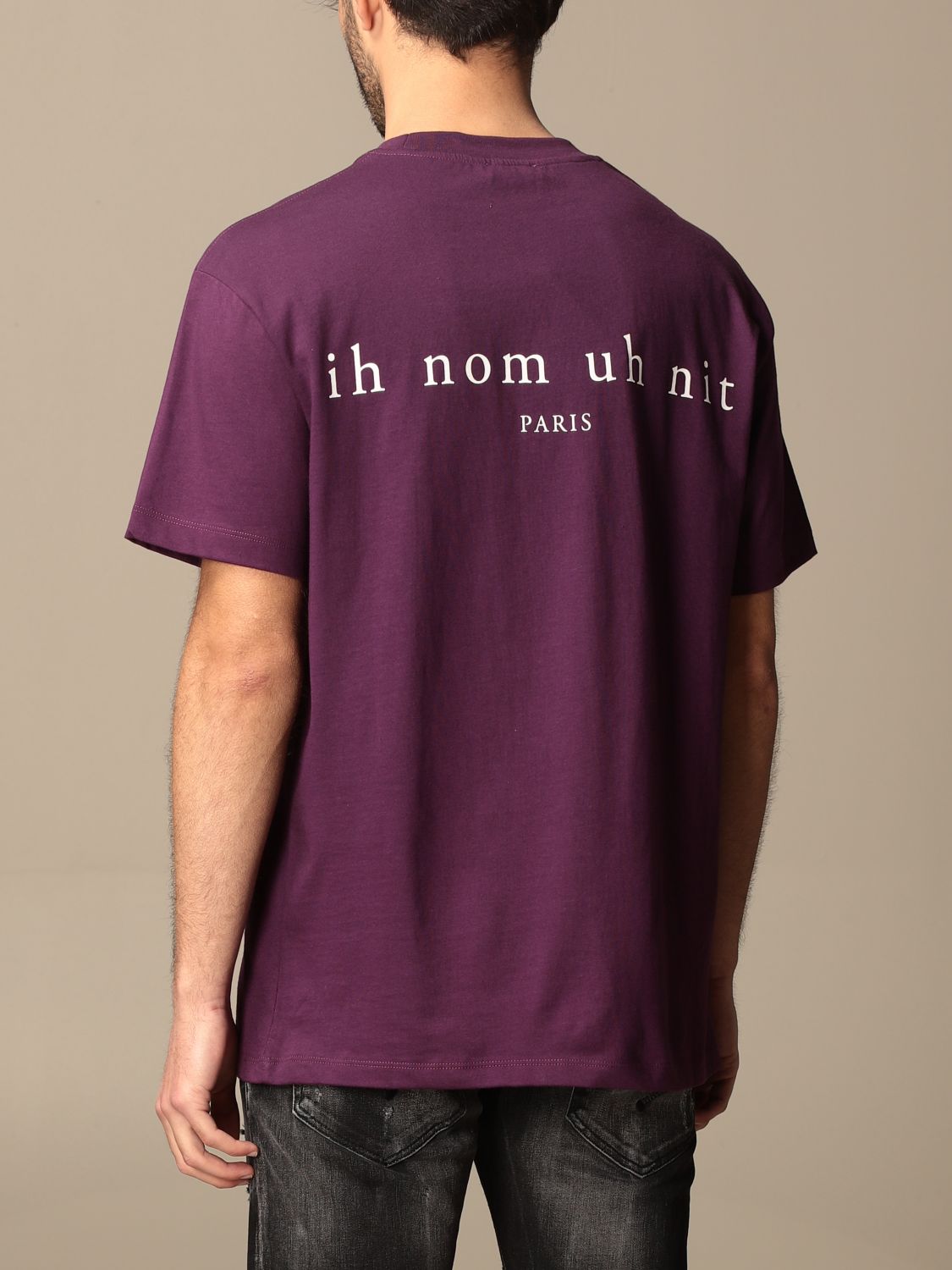 T-shirt Ih Nom Uh Nit: Ih Nom Uh Nit cotton t-shirt with logo violet 2