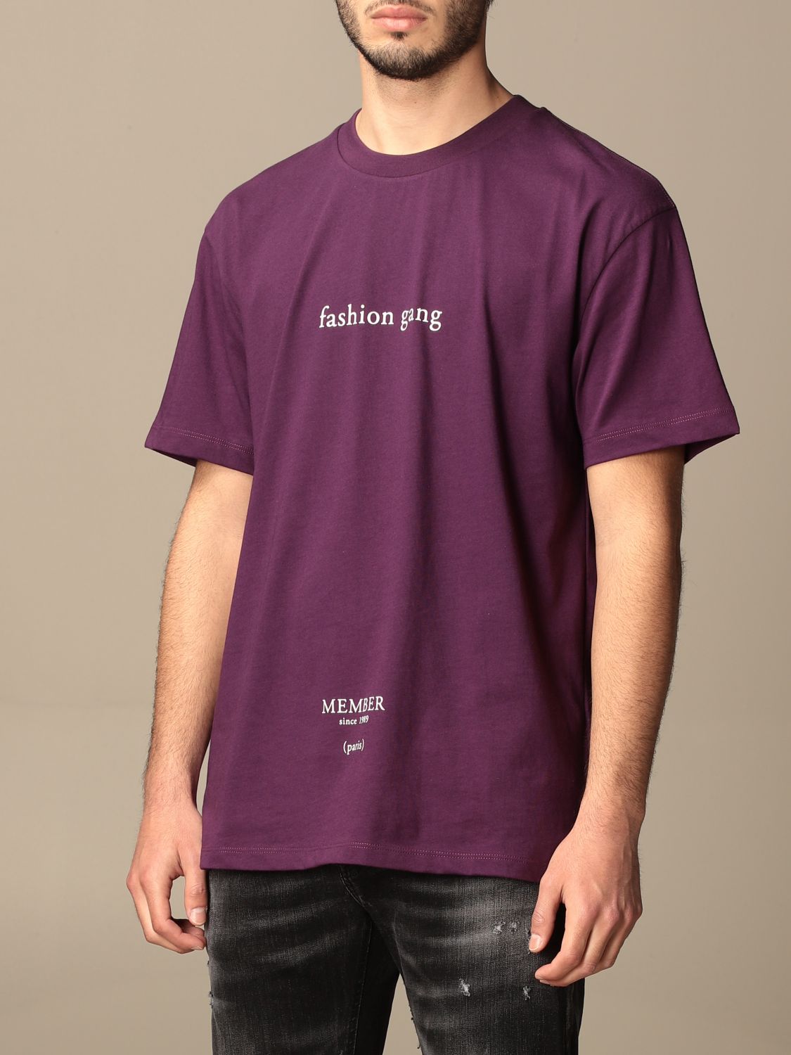 T-shirt Ih Nom Uh Nit: Ih Nom Uh Nit cotton t-shirt with logo violet 3