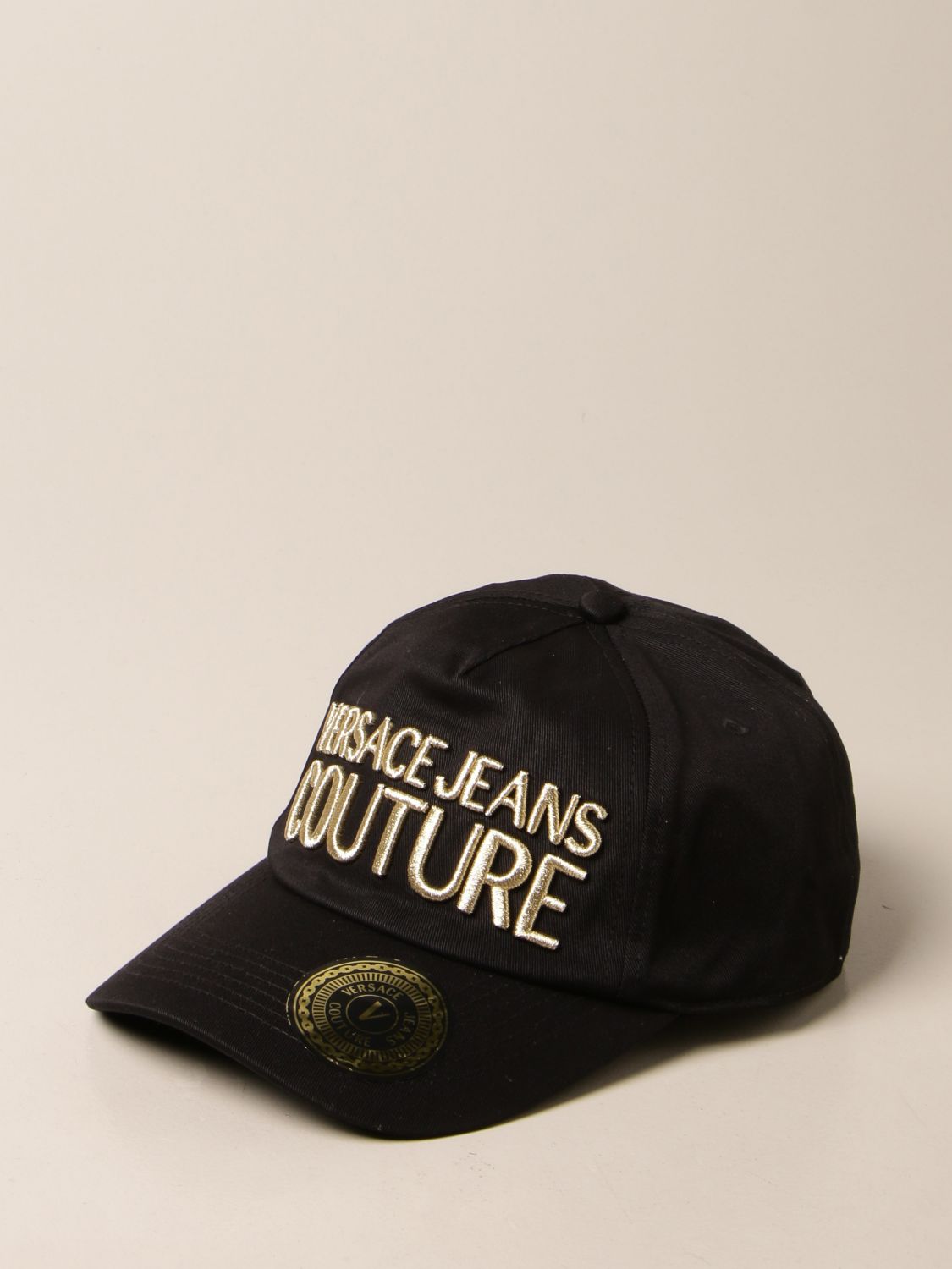 VERSACE JEANS COUTURE: baseball cap - Black | Versace Jeans Couture hat ...