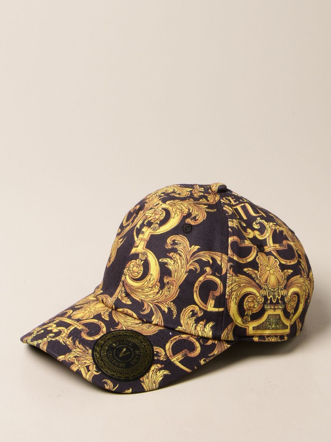 VERSACE JEANS COUTURE: baseball cap - Black | Versace Jeans Couture hat ...