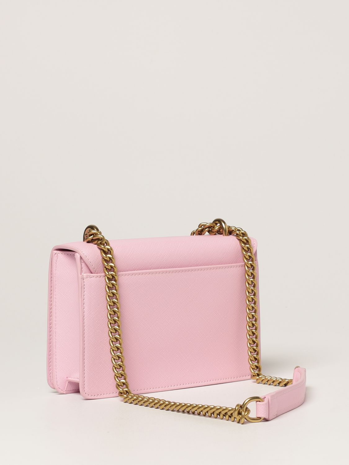 VERSACE JEANS COUTURE: bag with big logo - Pink | Crossbody Bags ...