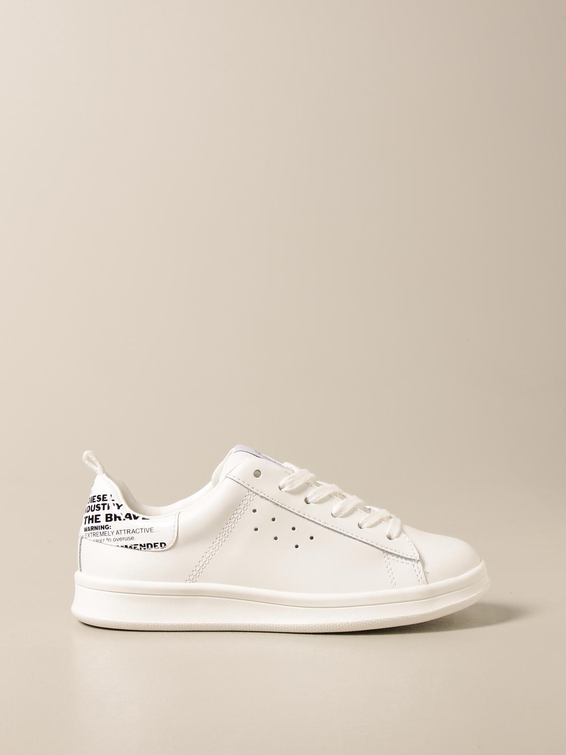 diesel leather sneakers