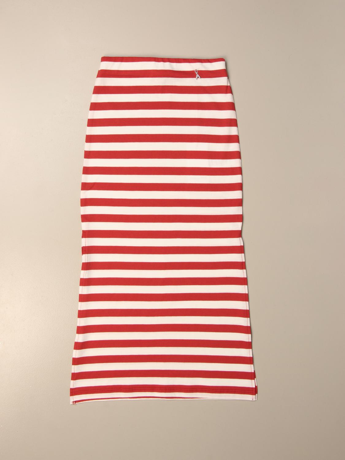 red stripe skirt