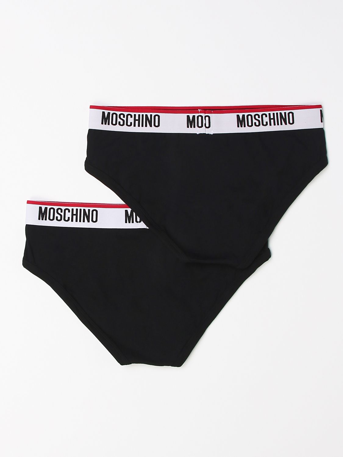 Intimo Moschino Underwear: Set 2 slip Moschino Underwear con logo nero 2