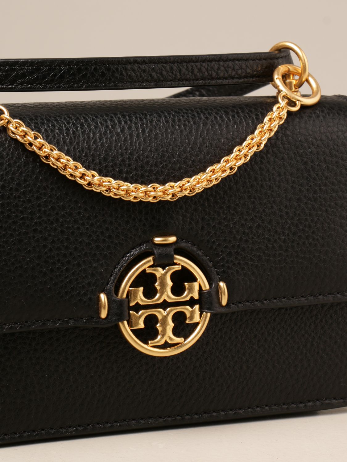 Leather crossbody bag Tory Burch Brown in Leather - 36836329