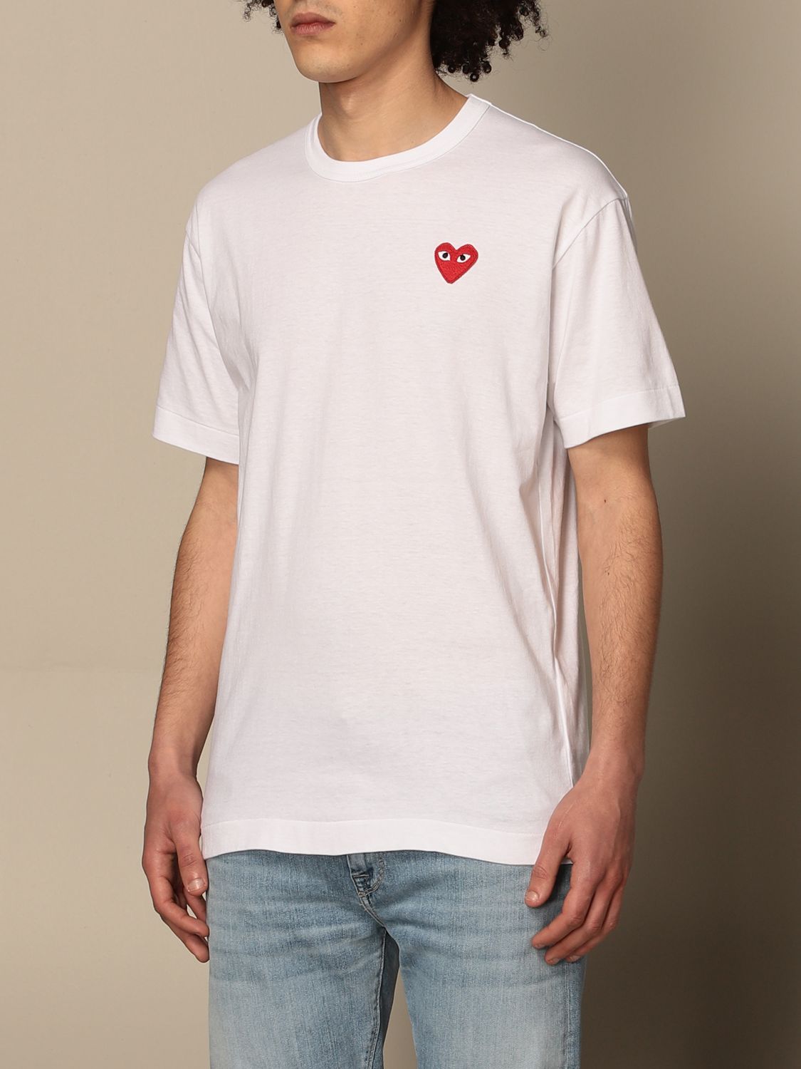 Armory make it flat Me COMME DES GARCONS PLAY: t-shirt for men - White | Comme Des Garcons Play t- shirt P1T108 online on GIGLIO.COM